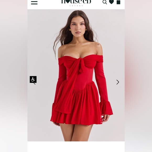 house of cb red dress ( alana ) XS - Picture 4 of 4
